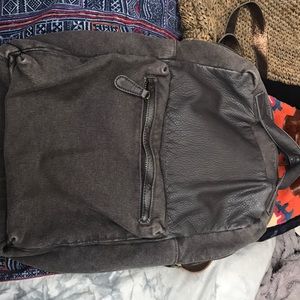 grey backpack